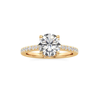 Mariah Pear Diamond Band Hidden Halo