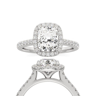 Marisol Round Halo with Diamond Band