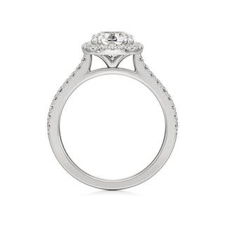 Marisol Round Halo with Diamond Band