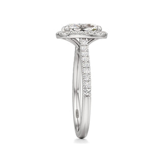 Marisol Round Halo with Diamond Band