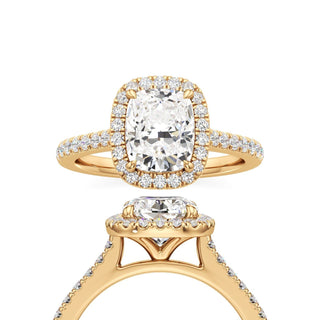 Marisol Round Halo with Diamond Band