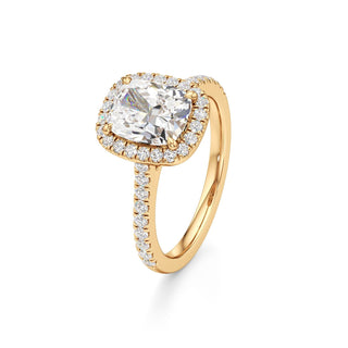 Marisol Round Halo with Diamond Band