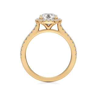 Marisol Round Halo with Diamond Band