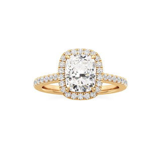 Marisol Round Halo with Diamond Band