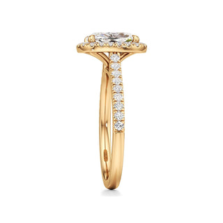 Marisol Round Halo with Diamond Band