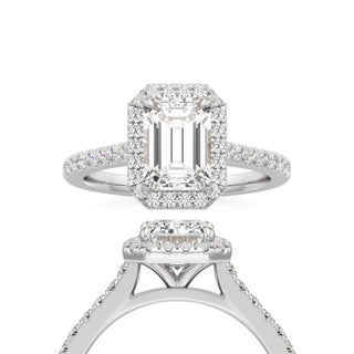 Marisol Round Halo with Diamond Band