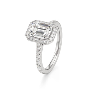 Marisol Round Halo with Diamond Band