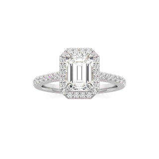 Marisol Round Halo with Diamond Band