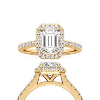 Marisol Round Halo with Diamond Band
