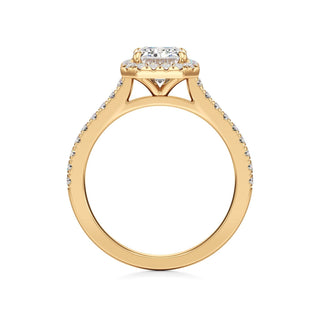 Marisol Round Halo with Diamond Band