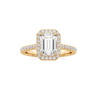 Marisol Round Halo with Diamond Band