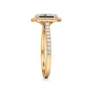 Marisol Round Halo with Diamond Band