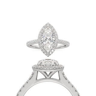 Marisol Round Halo with Diamond Band