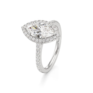 Marisol Round Halo with Diamond Band