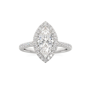 Marisol Round Halo with Diamond Band