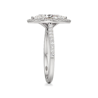 Marisol Round Halo with Diamond Band