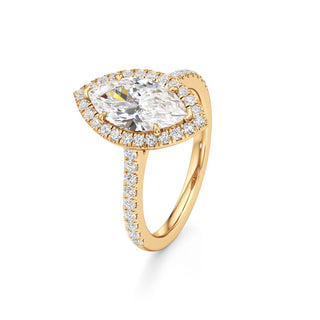 Marisol Round Halo with Diamond Band