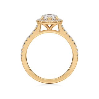 Marisol Round Halo with Diamond Band