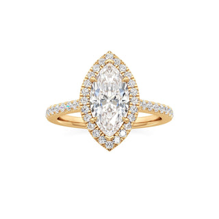 Marisol Round Halo with Diamond Band