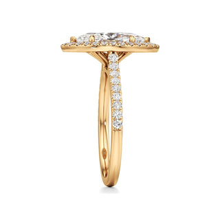 Marisol Round Halo with Diamond Band
