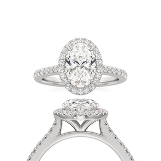 Marisol Round Halo with Diamond Band
