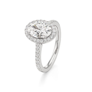 Marisol Round Halo with Diamond Band