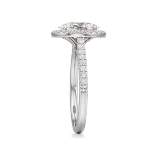 Marisol Round Halo with Diamond Band