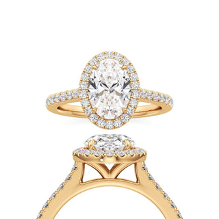 Marisol Round Halo with Diamond Band
