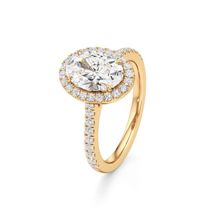 Marisol Round Halo with Diamond Band