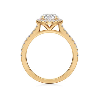Marisol Round Halo with Diamond Band