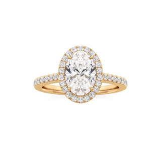 Marisol Round Halo with Diamond Band
