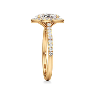 Marisol Round Halo with Diamond Band