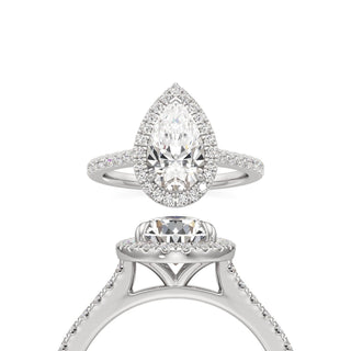 Marisol Round Halo with Diamond Band