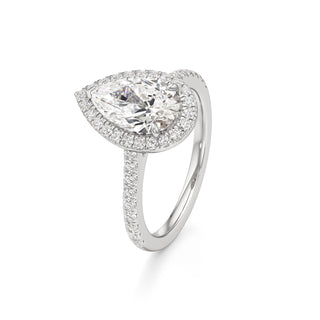 Marisol Round Halo with Diamond Band