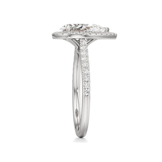 Marisol Round Halo with Diamond Band