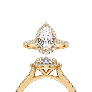 Marisol Round Halo with Diamond Band