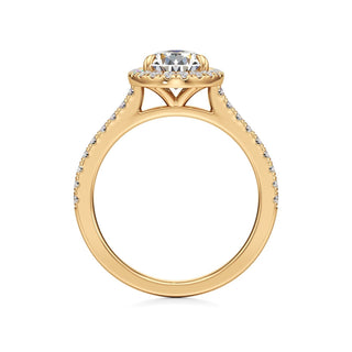 Marisol Round Halo with Diamond Band