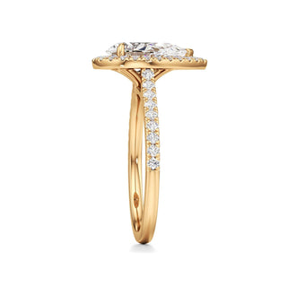 Marisol Round Halo with Diamond Band