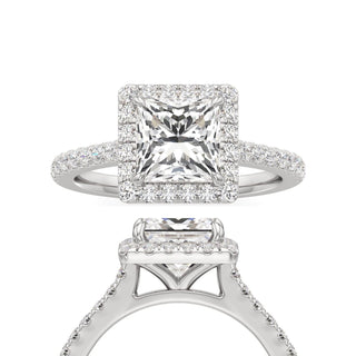 Marisol Round Halo with Diamond Band