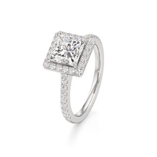Marisol Round Halo with Diamond Band