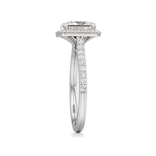 Marisol Round Halo with Diamond Band