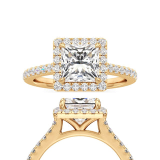 Marisol Round Halo with Diamond Band