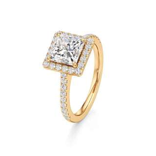 Marisol Round Halo with Diamond Band
