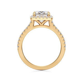 Marisol Round Halo with Diamond Band