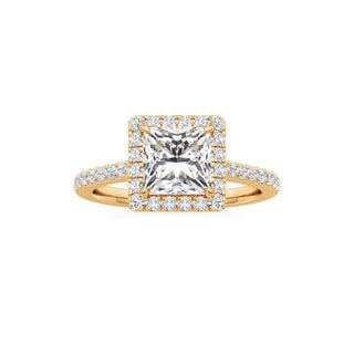 Marisol Round Halo with Diamond Band