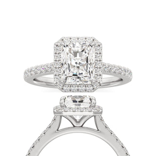 Marisol Round Halo with Diamond Band