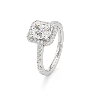 Marisol Round Halo with Diamond Band