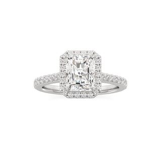 Marisol Round Halo with Diamond Band