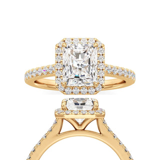 Marisol Round Halo with Diamond Band