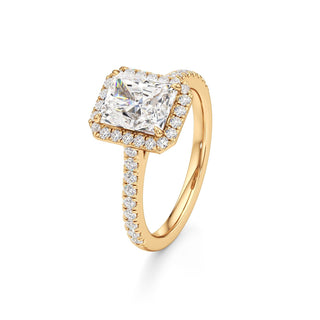 Marisol Round Halo with Diamond Band